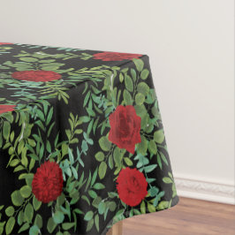Bläserne Hochzeit der Rose Black & Red Peony Tischdecke