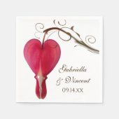 Bläserne Hochzeit mit roten Blutungen Serviette (Vorderseite)