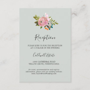 Bläserne Hochzeitsempfangskarte Begleitkarte