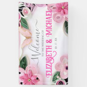 Bläserne Hochzeitsrahmenpastellblende anpassen Banner (Vertikal)