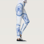Bläserne Leggings - blaue Blume - Legierungsmuster (Rechts)