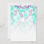 Bläserne Lila und Aquamarine Banner Babydusche Einladung (Rückseite)