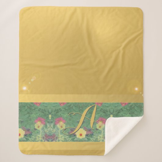 Bläserne Messinglasche Monogram Sherpa Blanket Sherpadecke (Vorderseite)