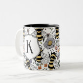 Bläserne Monogram Zweifarbige Tasse (Vorderseite Links)