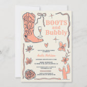 Bläserne Navy-Knallstiefel-Stiefel-Brautparty Einladung (Vorderseite)