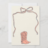 Bläserne Navy-Knallstiefel-Stiefel-Brautparty Einladung (Rückseite)