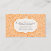 Bläserne Pfirsichfarbenkarte Visitenkarte (Rückseite)