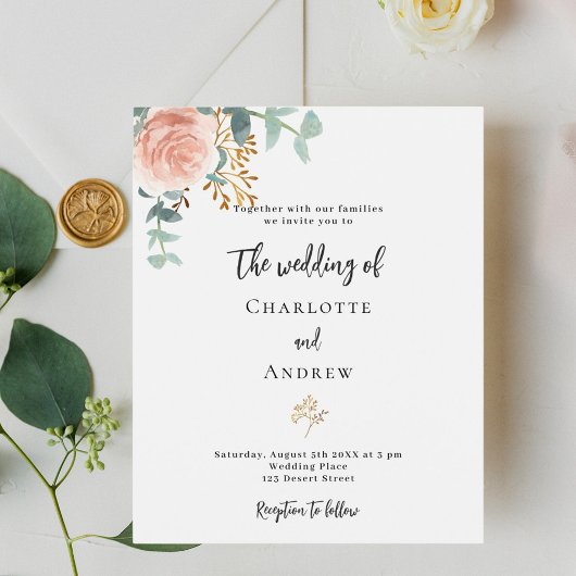 Bläserne Rose Eukalyptus Haushalt Einladung zur Ho