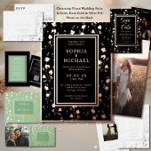 Bläserne Rose Goldfolie Save the Date Vorlage Foto