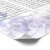 Bläserne Rose Lila Blätter Sitzdiagrammplakate Poster (Ecke)