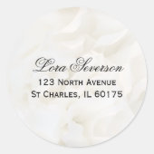 Bläserne Rücksendeadresse Runder Aufkleber (Vorderseite)