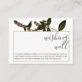 Bläserne rustikale Vintage Goldwischerei Begleitkarte