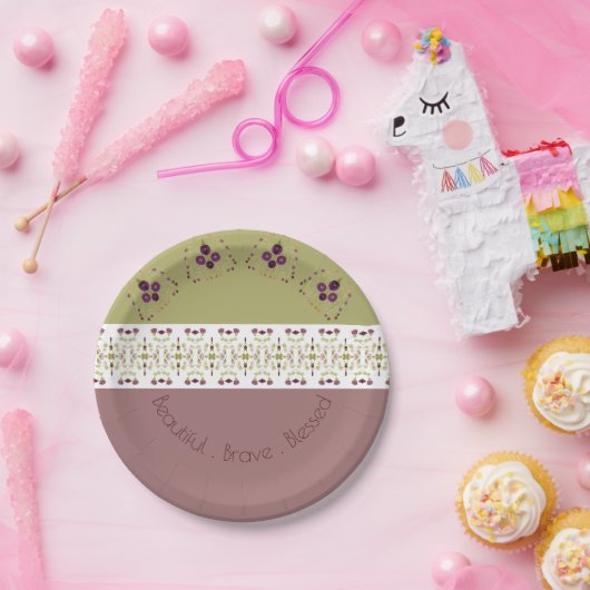 Bläserne und Gemusterte Mischung Pappteller (Party)