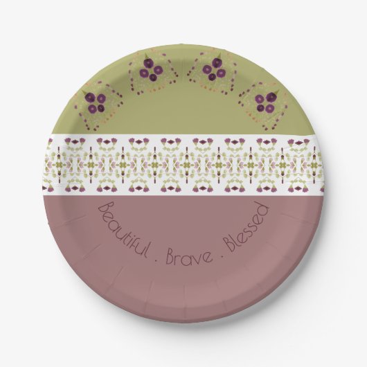 Bläserne und Gemusterte Mischung Pappteller (Vorderseite)