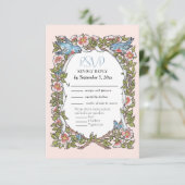 Bläserne Wasserfarbe Whimsikgarten Hochzeit RSVP Karte (Stehend Vorderseite)