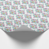 Bläserne Whimsy Moderne Damask Freude. Geschenkpapier (Ecke)