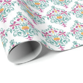 Bläserne Whimsy Moderne Damask Freude. Geschenkpapier (Rolleneckpunkt)
