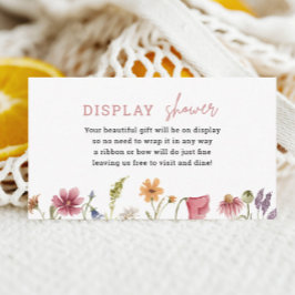 Bläserne Wildblume-Anzeigedusche Begleitkarte