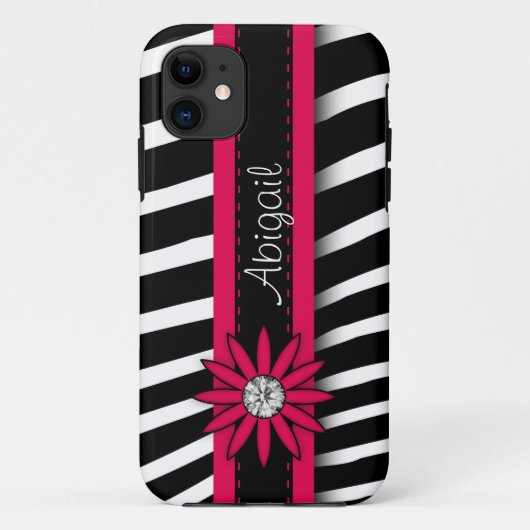 Bläserne Zebra-Muster Case-Mate iPhone Hülle (Rückseite)