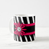 Bläserne Zebra-Muster Kaffeetasse (Vorderseite Links)