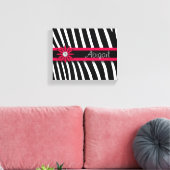 Bläserne Zebra-Muster Leinwanddruck (Insitu (Wohnzimmer))