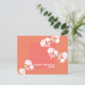 Bläserne Zwei-Farben-Block-Orangenblende Postkarte (Stehend Vorderseite)