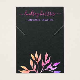 Bläsernecklace Black Juwelry Display Card.