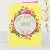 Bläserner Banner Mutter Geburtstag Karte (Gelbe Blume)