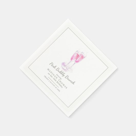 Bläserner Champagner-Event in Rosa Serviette (Ecke)