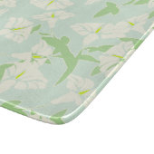 Bläserner, grün und weiß gläserner Schneidkopf Schneidebrett (Ecke)