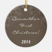 Bläserner Herbstfall Personalisierter Name Ornamen Keramikornament (Vorne)