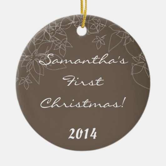 Bläserner Herbstfall Personalisierter Name Ornamen Keramikornament (Vorne)