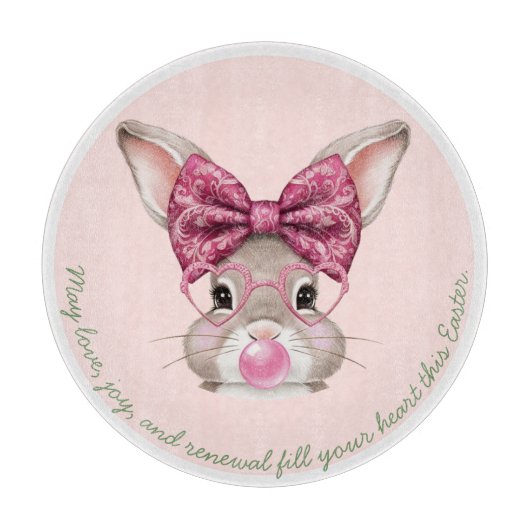 Bläserner Osterglasschneider Schneidebrett (Vorderseite)