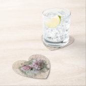 ** Bläserner Peony Heart Liebe Vintag Viktorianisc Untersetzer (Vor Ort)