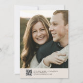 Bläserner QR-Code Verlobung für Foto-Blush Einladung (Rückseite)