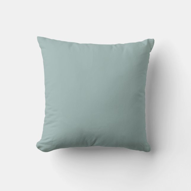 Bläserner Solid Blue Gray Reversible Pillow Kissen (Vorderseite)
