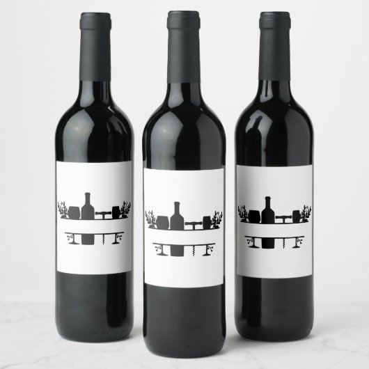 Bläserner Weinspaltrahmen anpassen Weinetikett (Flaschen)