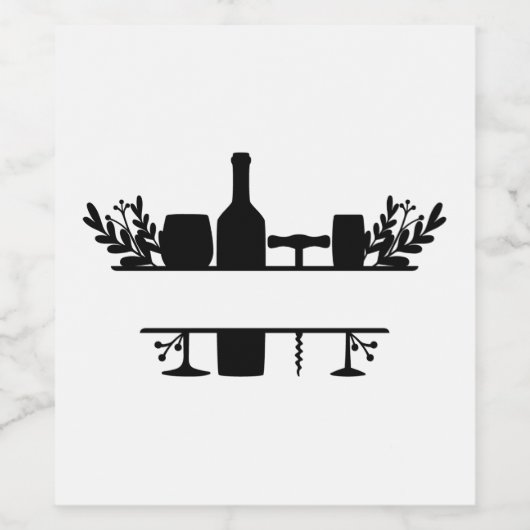 Bläserner Weinspaltrahmen anpassen Weinetikett (Einzelnes Label)