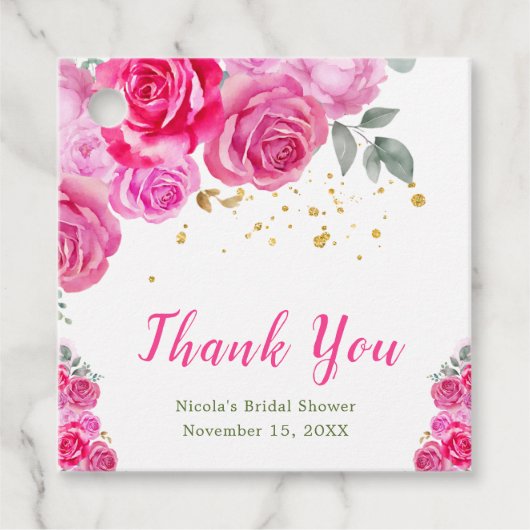 Bläsernes Brautparty in Pink Geschenkanhänger (Vorderseite)