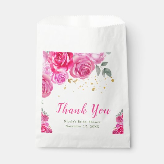 Bläsernes Brautparty in Pink Geschenktütchen (Vorderseite)