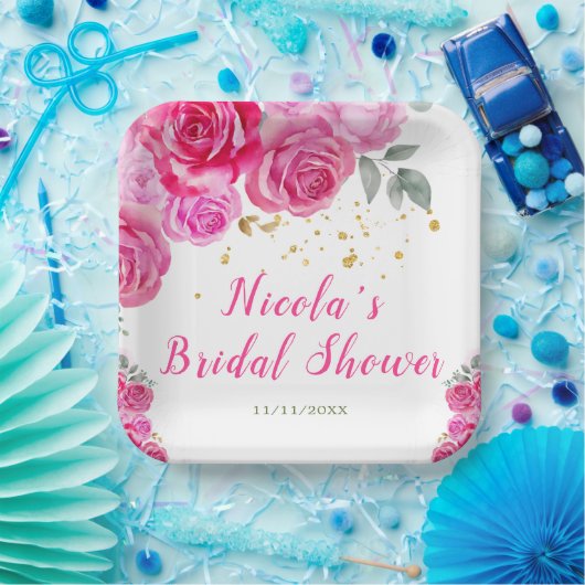 Bläsernes Brautparty in Pink Pappteller (Party)