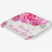 Bläsernes Brautparty in Pink Pappteller (Gewinkelt)