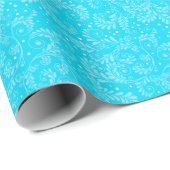 Bläsernes elegantes blaues Wrapping Paper Geschenkpapier (Rolleneckpunkt)