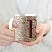 Bläsernes Elegantes Monogramm B grün mit einer Phr Kaffeetasse