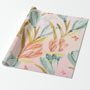 Bläsernglasseich Pearly Pink Pastel Shiny Wrap Geschenkpapier