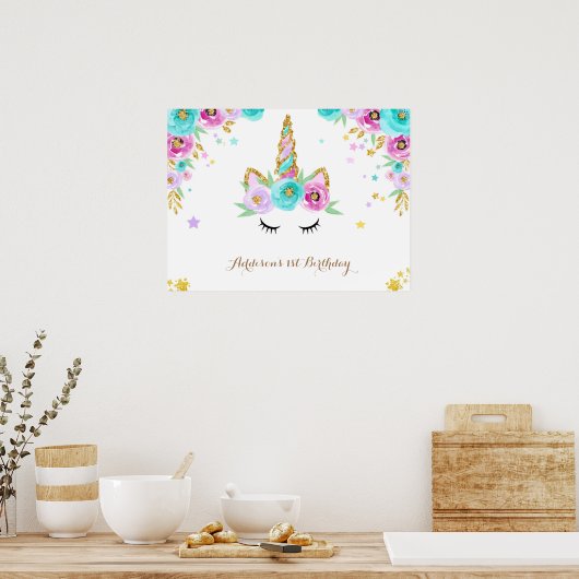 Bläsernicorn-Plakat Poster (Küche)