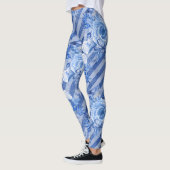 Bläsernte für die blaue Blume Druckmuster Leggings (Links)