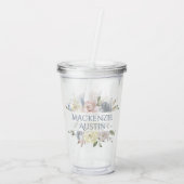 Bläserrahmen | Elegante Trauzeugin der Rose Acryltrinkbecher (Rückseite)