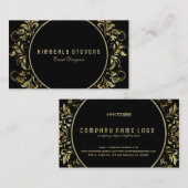 Bläserrahmen für Schwarz, Gold und Glitzer Visitenkarte (Vorne/Hinten)