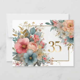 Bläserrahmen mit der Nummer 35 für das Frühjahr Postkarte